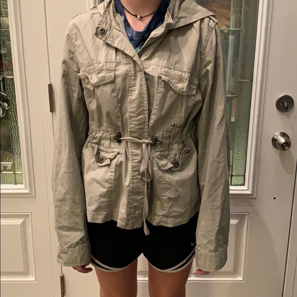 Light khaki utility jacket adult XL